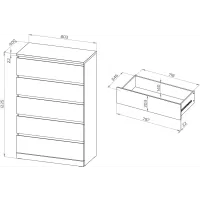 Комод Варма 5 белый пигмент (аналог IKEA)