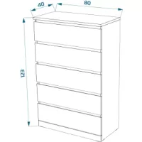 Комод Варма 5 белый пигмент (аналог IKEA)