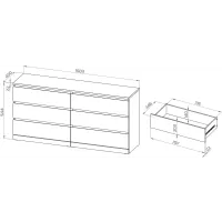 Комод Варма 6 Д белый пигмент (аналог IKEA)