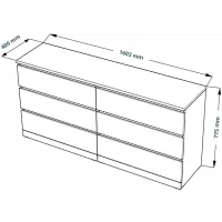 Комод Варма 6 Д белый пигмент (аналог IKEA)