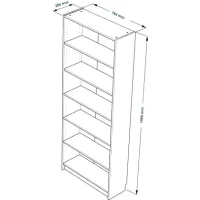 Стеллаж Варма 80 белый (аналог IKEA BILLY)