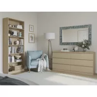 Стеллаж Варма 80 дуб беленый шпон (аналог IKEA BILLY)