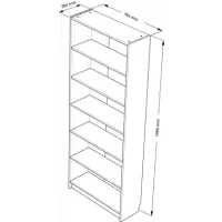 Стеллаж Варма 80 дуб беленый шпон (аналог IKEA BILLY)